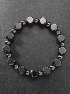 Natural Obsidian Agate Bracelet, Root Chakra Protection Stone, Men's Energy Jewelry, Confidence Boosting Gift, Stability Enhancer, Premium Bracelet, High Quality Bracelet, Exquisite Bracelet