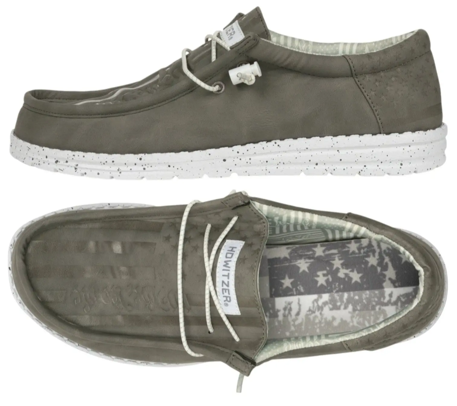 Howitzer Roam Blackout Unisex Slip-On Casual Walking Shoes - Lightweight Breathable Fabric Footwear with Elastic Laces, Men's Shoes, Casual Trainers, Low Top, Eva Sole, Trainer, Flexible, Charity Portion, Rubber, Supports American Heroes, Breathable Flex