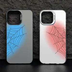 Love Spider Web Phone Cases for iPhone 17 Pro Max Phone Case 17 Air 16 E 15 Plus 14 13 12 11 X XS XR 7 8 Plus Samsung Galaxy S21 22 23 24 25 ULTRA FE Plus Protective Case - Shockproof Cover, Couple Gift, BFF Gifts Cellphone Smartphone