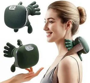 Bionic hand heating massage device, used for deep tissue pain relief, neck shoulder relaxer, wireless portable electric finger pressure 4D kneading massage, designed to simulate the human hand, suitable for neck/shoulder/hand/leg massage, mother'sdaygift,