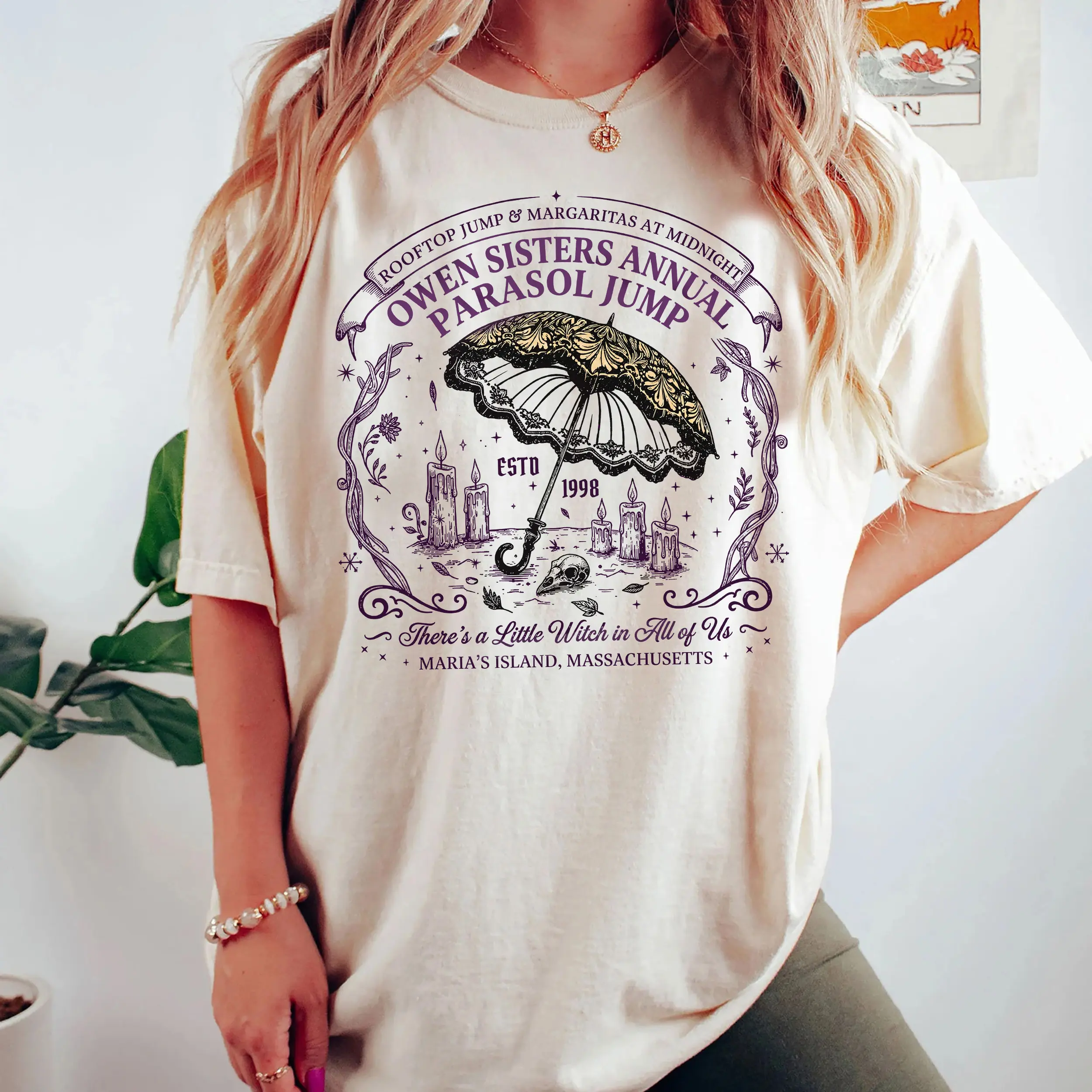 Owens Sisters Annual Parasol Jump Shirt, Practical Magic Witch Tee, Midnight Margaritas, 90s Movie Fan Gift Sweatshirt