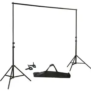 8ftx10ft | DIY Crossbar Adjustable Backdrop Stand Kit with Free Clips, Wedding Backdrop Photo booth Stand, Backdrop Frame, Background Stand