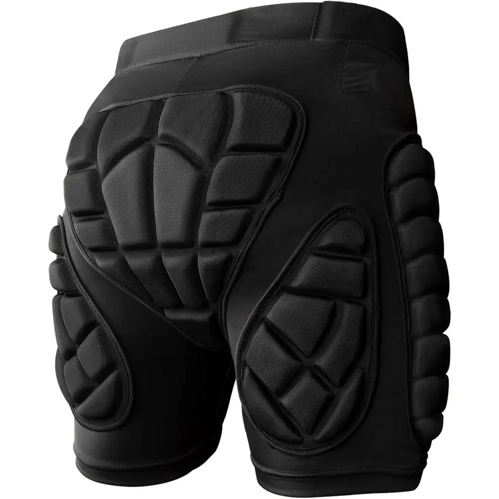Padded Protective Shorts with 3D EVA Padding, Shock-Absorbing Hip Protection for Skiing & Snowboarding, Quick-Drying Fabric with Adjustable Waist for Men & Women, Unisex Clothes, 8% Spandex, Xs-Xxxl