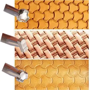 3 Pack Leather Stamps,Professional Leather Stamping Tools for Leather Craft Working