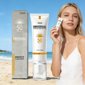 VGO Universal Tinted Moisturizer SPF 50+ PA+++ – Advanced Broad-Spectrum Sunscreen Protection with Lightweight, Natural Coverage for All-Day Defense Against UVA/UVB Rays and Infrared Radiation