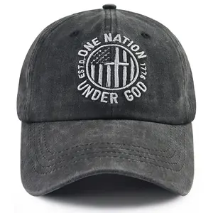 Christian Gifts for Women Men, One Nation Under God Baseball Cap, American Flag Jesus Christ Hat, Christmas Veterans Birthday Gifts for Dad Mom Papa