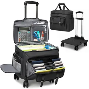 Large-Capacity Rolling Teacher Tote Detachable Trolley Multifunctional Travel Luggage