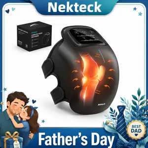 Nekteck Cordless Knee Massager with Heat & Red Light Therapy, 3 Heating Levels & 3 Vibration Modes, Electric for Knee Pain Relief & Women's Gift