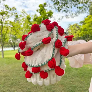 Handmade Crochet Rose Blanket, Soft Lightweight Romantic Shawl Throw, Home Decor Gift Idea for Family & Friends
