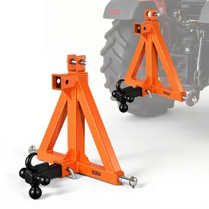 【DealsForYouDays】VEVOR 3 Point Trailer Hitch with 2" Receiver,3 Pt Quick Hitch with 3 Trailer BallsTractor Tow Drawbar Adapter for Category 1KubotaMahindraFordYanmarJohn DeereMassey FergusonOrange, Vehicle, Tools And Gadgets