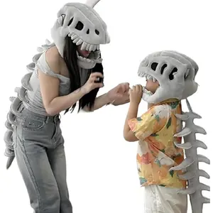 Halloween keleton Costume Set Fun Skeleton Dinosaur Costume Dress-Up Fossil Jumpsuit Halloween keleton Costume Set Fun Skeleton Dinosaur Costume Dress-Up Fossil Jumpsuit