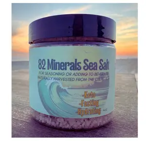 82 Minerals French Grey Sea Salt | Premium Hand-Harvested Sel Gris | 4 oz Coarse Mineral & Electrolyte Finishing Salt