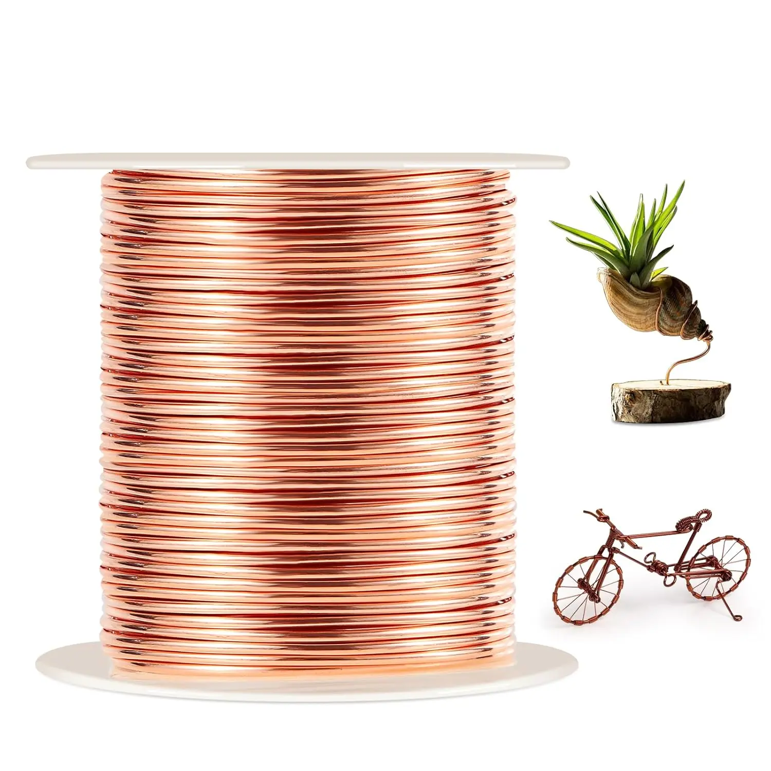 99.9% Soft Copper Wire, 18 Gauge/ 1 mm Diameter, 213  / 65m, 1 Pound Spool Pure Copper Wire,  Making Wire Craft Wire