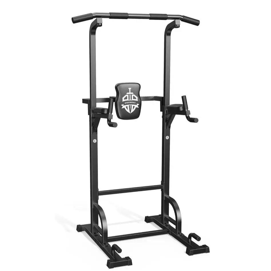 FED Fitness Sportsroyals Series PT4 Power Tower Lifting Pull-Up Bar Station, 450LBS Stable Dip Station Home Gym Kit, Adjustable Workout Equipment for Whole Body Workout & Muscle Training Equipment