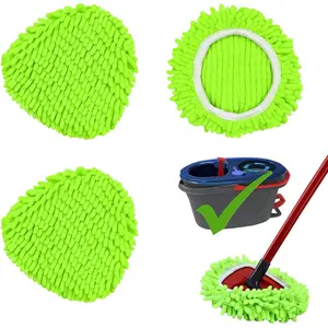 Mop Heads Replacements Compatible with Ocedar RinseClean 2- System 3 Pack Spin Mops Refill Microfiber Chenille for O Cedar Dry Wet Cleaning  Hard-surfaced Floors Machine Washable