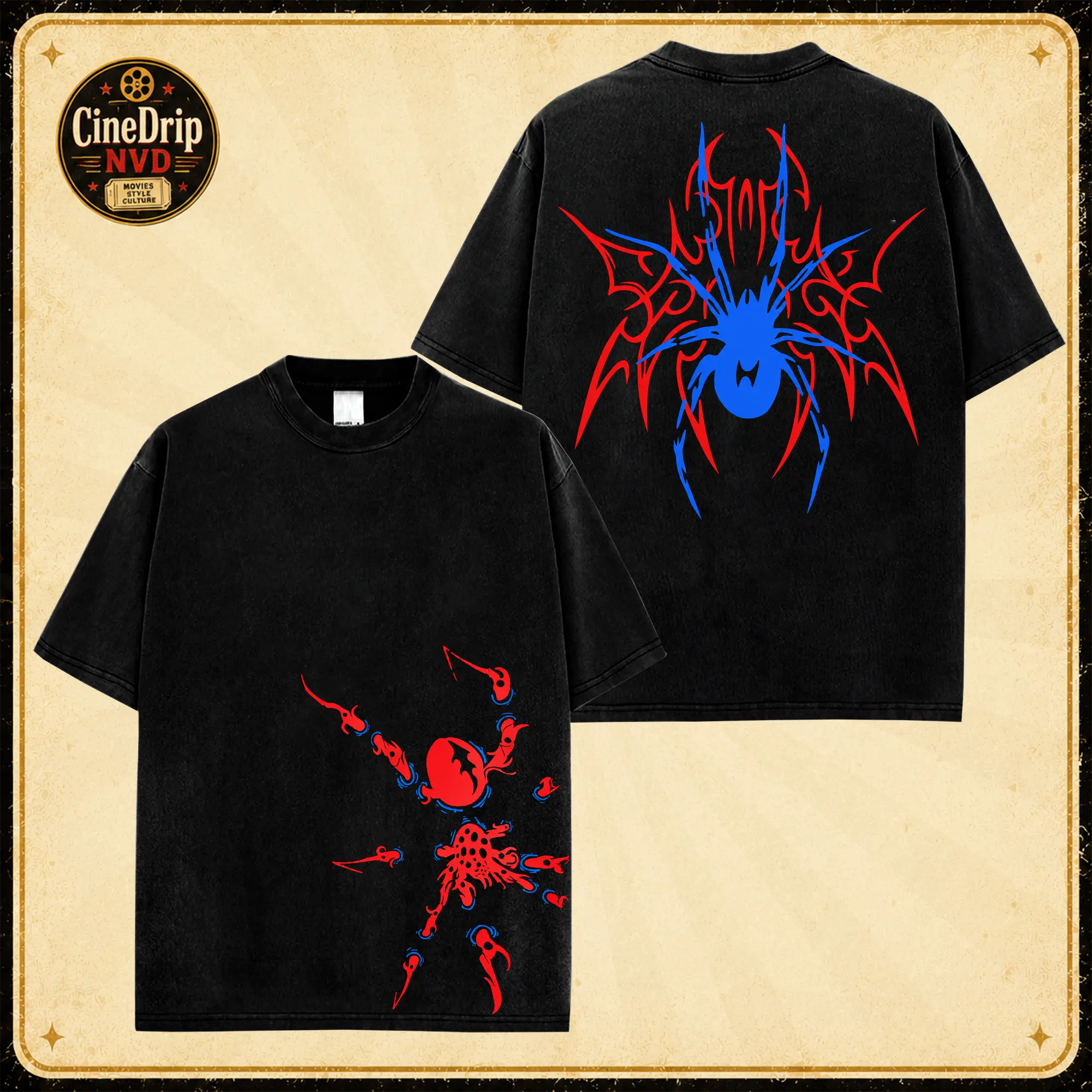 Spidey Ver 4 Vintage Inspired Oversized Black Graphic T-Shirt, Brand New Day Fan Tee, Peter Web Hero Shirt, Y2K Comic Streetwear Top, Black Cotton Unisex Tee, Gift for Movie Lovers