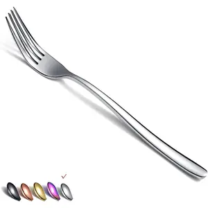 Stainless Steel Dinner Forks Set 6 Piece Silverware for Home Kitchen or Restaurant Dishwasher Safe Silver 8 Inch