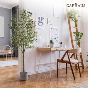 CAPHAUS Artificial Olive Tree with Fruit, Fake Potted Topiary Tree with Dried Moss, 5 / 6 / 7 Feet