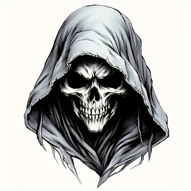 Gothic Skull PVC Sticker, Car Decal Sticker, Car Decorative Sticker, Car Decorations, Intricate Skeleton Design, Perfect for Cars, Laptops, Motorcycles, Windows, Walls, Halloween Decor Gift