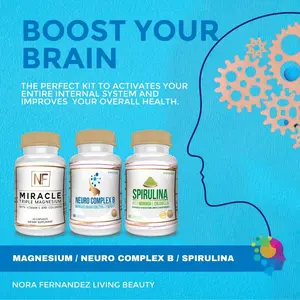Brainboost Trio Kit Vitamin Magnesium Supplements, stress,vitamin B, neurocomplex B