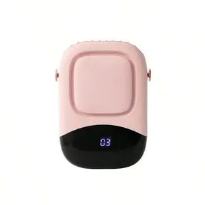 Rechargeable 2000mah Bladeless Mini Hanging Multifunction Fan, Adjustable Coverage and Stand Function, 3 Speed Settings, Ideal for Camping Beach Travel, Portable Rechargeable Fan