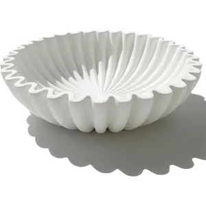 Decorative Bowls for  decor, fruit bowl for kitchen counter, Scalloped key bowl for entryway table