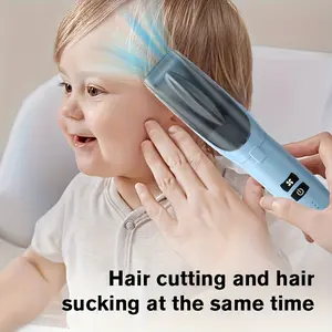 Baby Hair Clippers, Electric Shavers, Youth Hair Trimmers, Quiet Home Hair Clippers with Automatic Suction, Ceramic Blades, Portable USB Rechargeable, Easy Styling And Smooth Cutting, Professional Electric Hair Clippers with Limit Combs