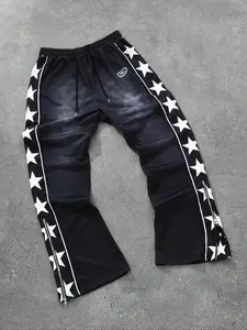 Men's Star & Letter Print Drawstring Waist Sweatpants, Casual Comfy Loose Jogger Pants for Daily Wear, Fashion Men's Bottoms for All Seasons, Casual Sports Trousers