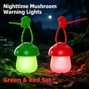 LED  night Mushroom Safety Light for Pets, Durable Waterproof Collar Pendant, Keep Dogs & Cats Visible at night  , Multi-Use Outdoor Light for  Walks, Hiking & Cycling Safety light for pets, backpack light, bike light, outdoor safety charm