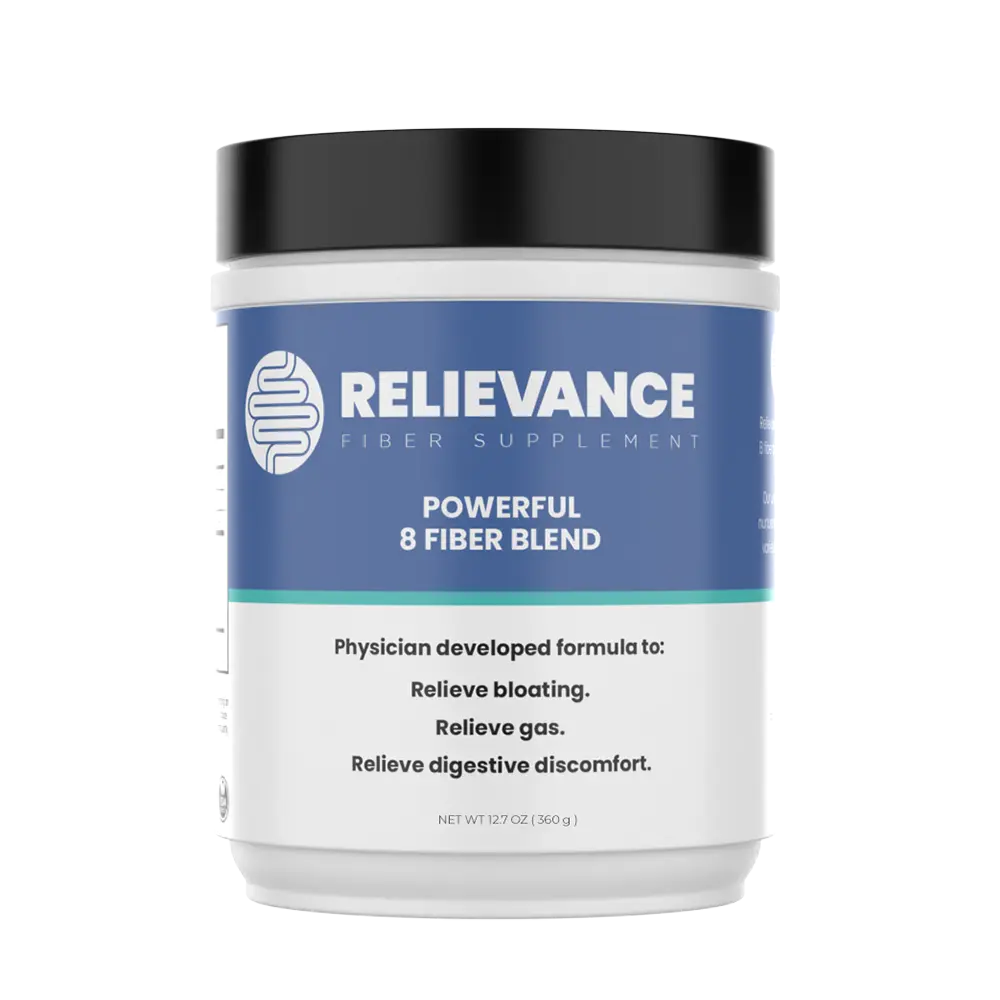 Relievance Dietary Fiber Supplement - Clean, Sugar-Free, Natural Formula, 8-Fiber Blend, Doctor-Developed for Digestive Health, Bloat & Gas Relief, Regularity & Gut Comfort (Health & Wellness Support)