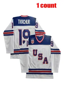 Usa Hockey Jersey, Embroidered Letter and Number, Casual Loose-Fit, All-Season Sportswear for Fans and Collectors, Sports Tops