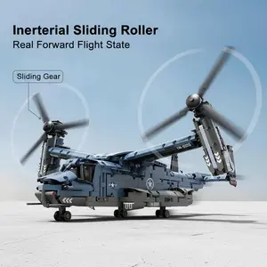 29-Inch Large Military Helicopter Building Kit - TEM High-Playability DIY Assembly Toy, Integrating Collection, Construction & Gifting. Ideal for Adventure and Military Toy Enthusiasts, Suitable for Ages 14 and Up – A Perfect Stress-Relief Toy.