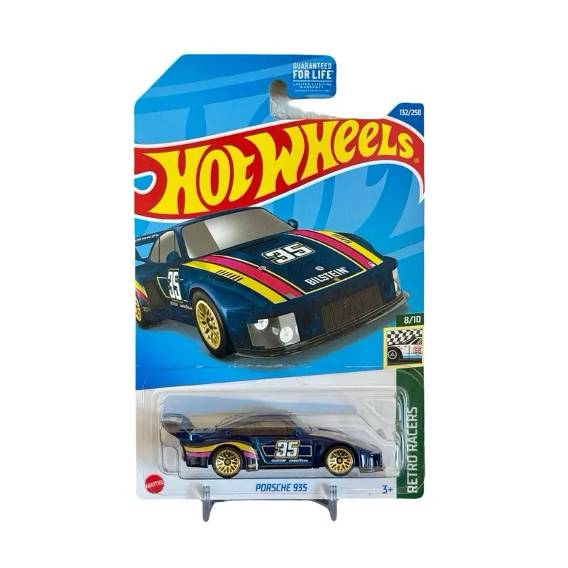 Hot Wheels Porsche 935 Retro Racers Racing Car Model - Bilstein, Goodyear 1:64 Scale Model Chassis Diecast Toys Collectible