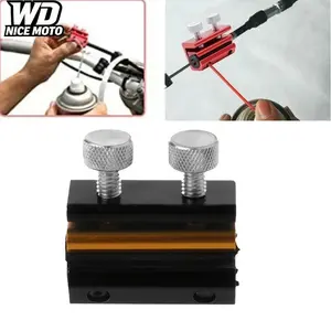 WD Nice Moto Motorcycle Double Head Oil Clip, Throttle Clutch Brake Tool, Lube Tool, Aluminum Alloy, Scooter Bike Atv Motocross Parts