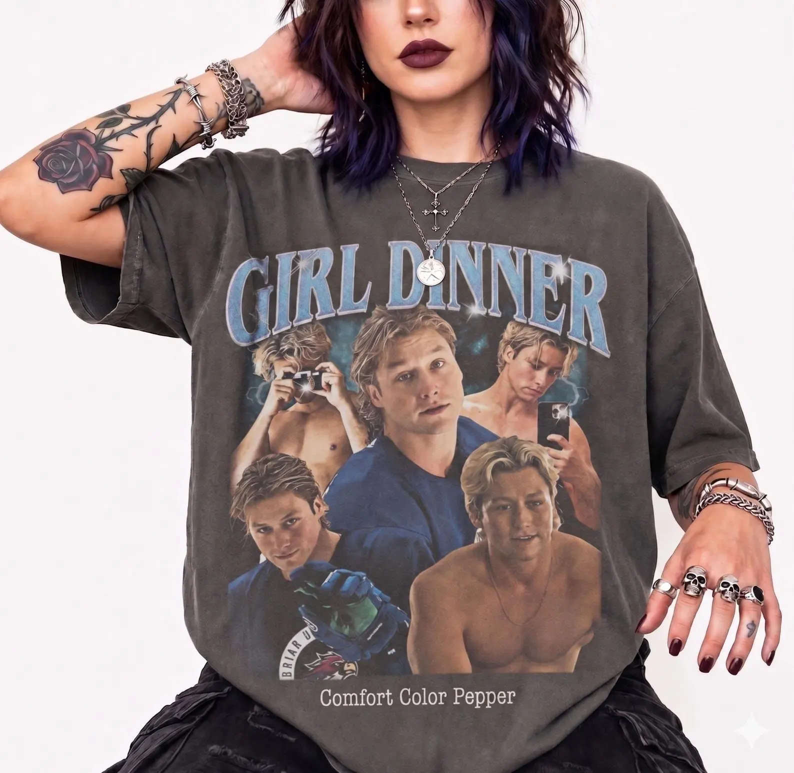 Vintage Dean Di Laurentis Shirt Girl Dinner Vintage Tee, Off Campus Elle Kennedy Merch, Booktok Bookish Shirt, Comfort Colors shirt