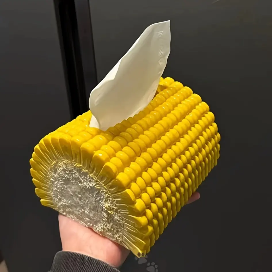 Unique Corn-shaped Tissue Box Stand - Creative Decoration For The Living Room And Dining Table, Durable Plastic