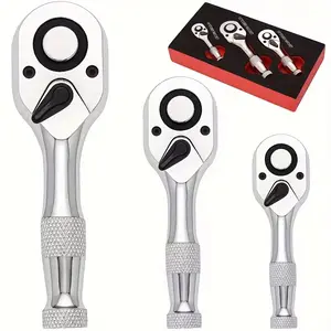 1pc quick ratchet wrench head short handle 72-tooth auto repair tool wrench 1/4 automatic bidirectional socket head auto repair wrench
