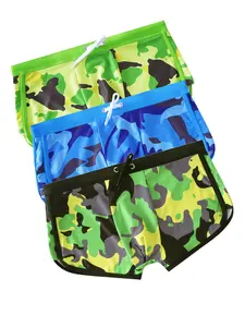 Men's Camo Print Swim Trunks, Casual Comfy Breathable Sport Activewear Swim Briefs for Summer, Men's Swimwear for Beach Swimming Outdoor
