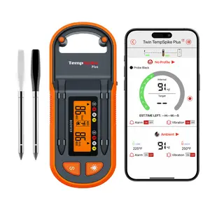 TempSpike Plus Digital Meat Thermometer with 600ft Bluetooth 5.2 Range & Color-Coded Probes for Cooking in Kitchenware TempSpike Plus Digital Meat Thermometer with 600ft Bluetooth 5.2 Range & Color-Coded Probes for Cooking in Kitchenware