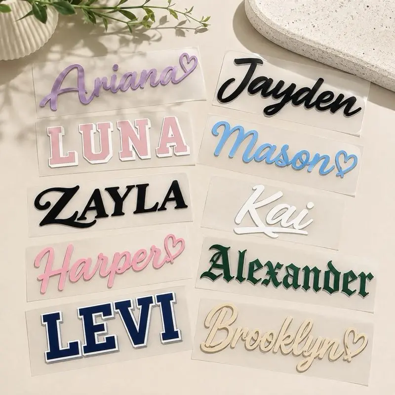 Custom Name Decal Self-Adhesive Weatherproof Vinyl Sticker, Decorative Custom Text Decal for Car Window, Truck, Tumbler