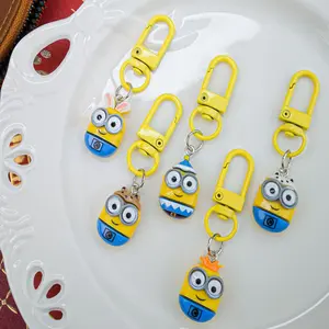 5pcs Keychain Metal Zipper Pendant Creative Cartoon Backpack Charm Cute Accessory, Durable & Stylish Design, Perfect Gift Idea