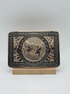 Rose Gold Dual Rooster Belt Buckle