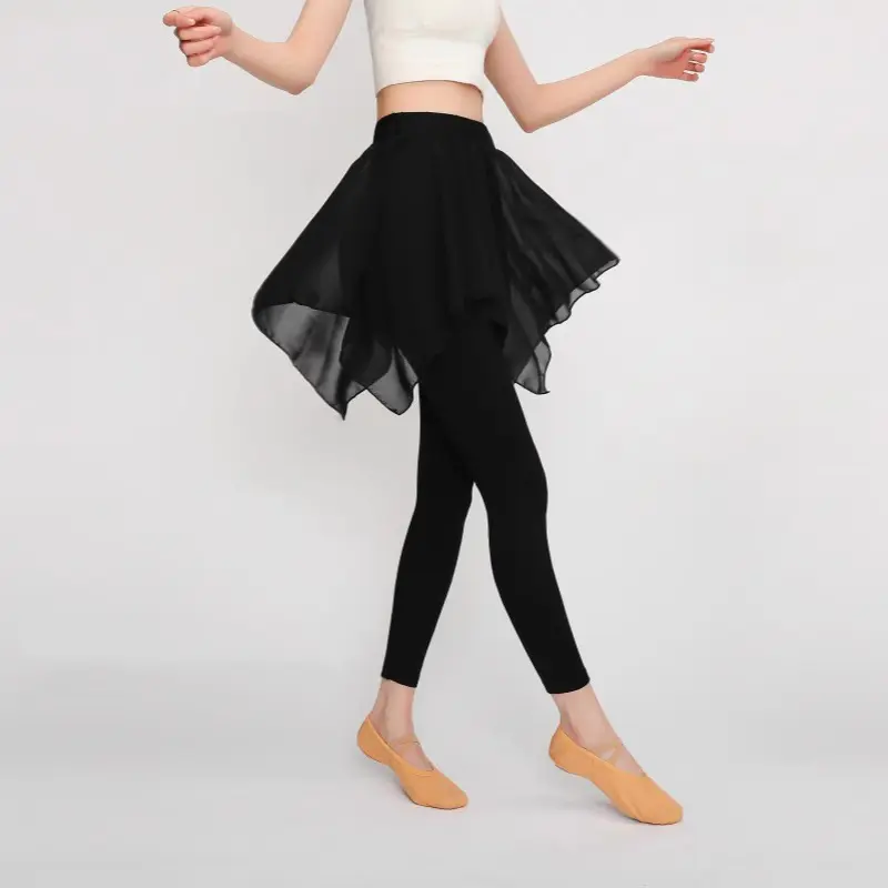 2026 New Black Mesh Ballet Skirt, Adult Dance Practice Half Skirt, Hip Covering Short Skirt for Latin Dance & Performance