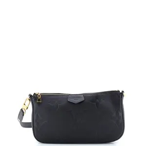 Pre-owned Louis Vuitton material Messenger Bags Multi Pochette Accessoires Monogram Empreinte Giant by Rebag