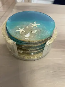 Custom Resin Coaster Set
