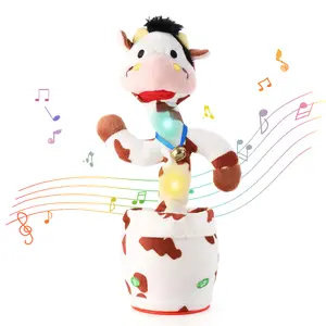 EMOIN Dancing Cow Toy Musical Light Up Talking Singing Cactus Repeats & Records 120 Songs Perfect Gift for Kids & Adults Interactive TikTokShopBlackFriday