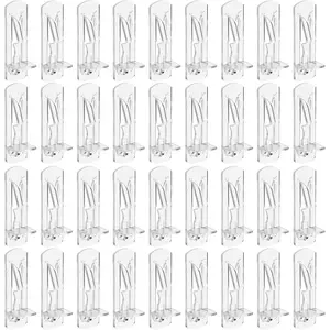 36 Pcs Plastic Locking Shelf Pins, Cabinet Clips Locking Support Pegs, Fits 7.9mm Hole & 3/4 Inch Thick Shelf, Perfect for Kitchen Cabinet Furniture Book Shelves