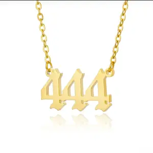Number Necklace Gold Plated, Synchronicity, Angel Numbers