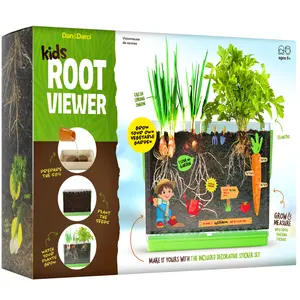Dan&Darci Kids Root Viewer Science Kit for Kids Fun Educational STEM Activity with Clear Planters See Roots Grow in Real Time
