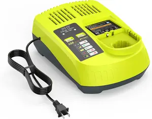 12V-18V USB Fast Charger 90W for Ryobi P117 Lithium-Ion/NiCad/NiMh Batteries, Dual Chemistry, Compatible with Ryobi 18V P102 P103 P105 P107 P108 P189 P197 P190 P191 PBP002